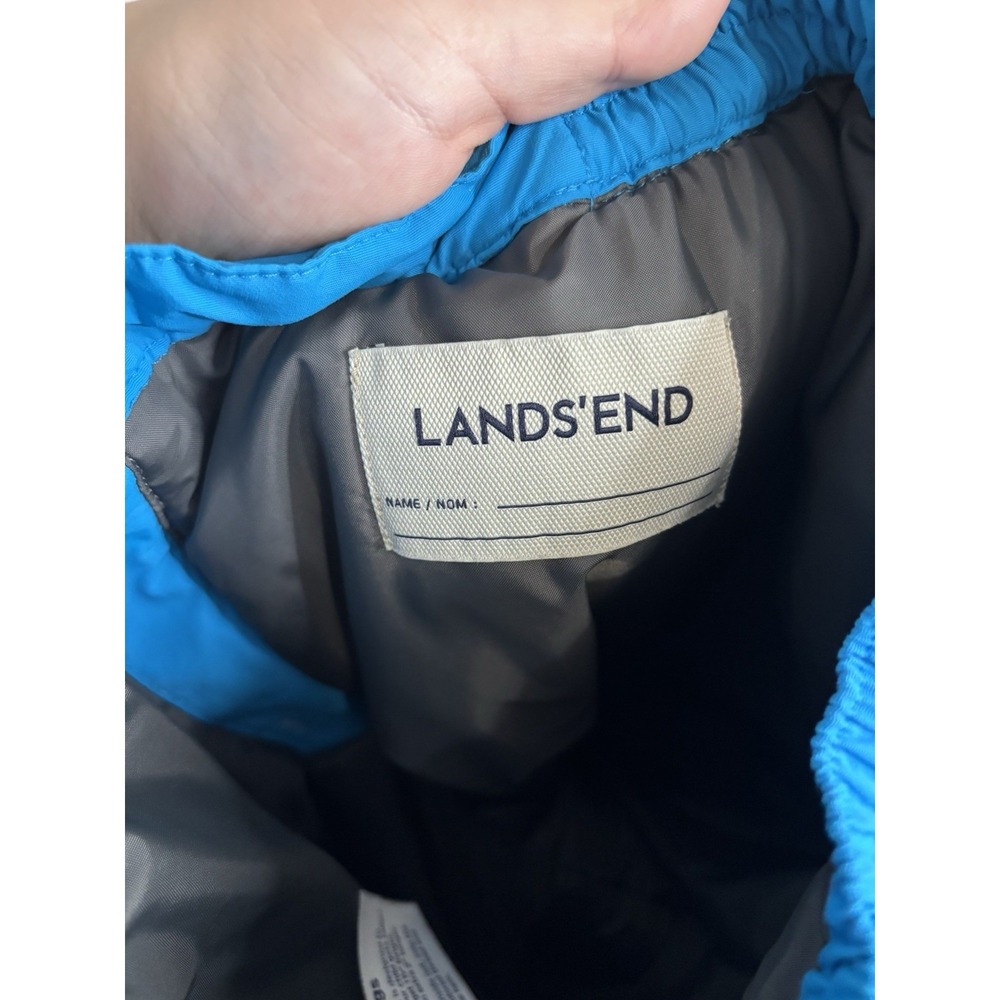 Lands End Kids Snow Pants Size 12S Blue Elastic Waist Grow-a-longs Pockets - Picture 12 of 14